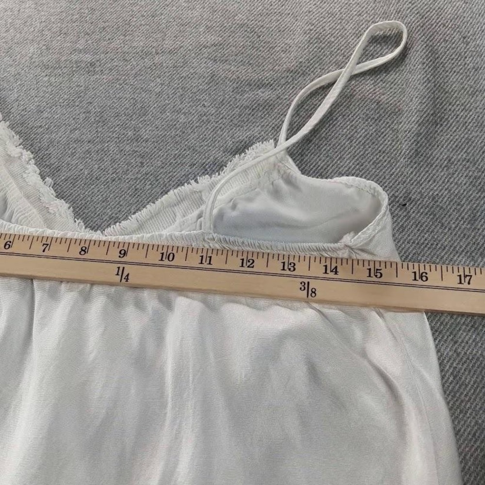 Monday Afternoon Camisole Tank Womens One Size White Satin Made Italy Viscose - Picture 3 of 7